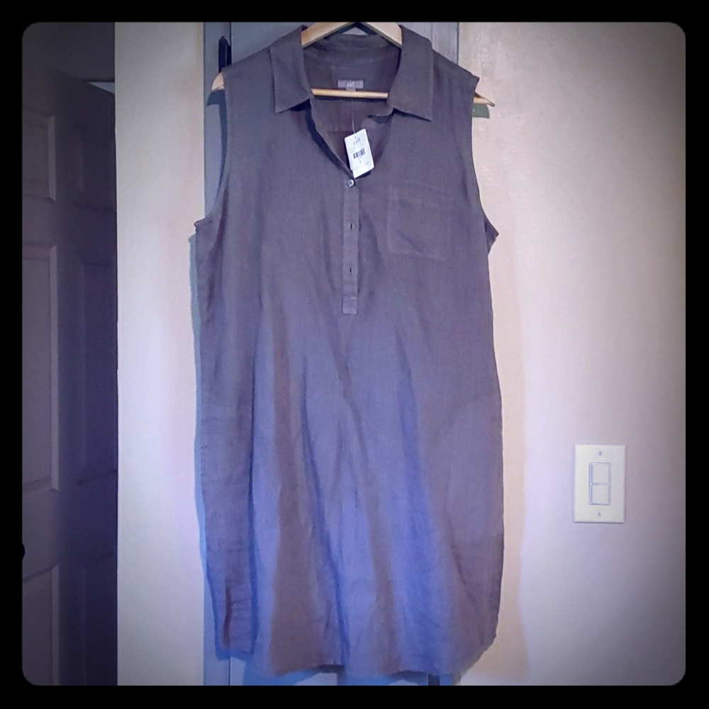 J.Jill sleeveless linen tunic dress